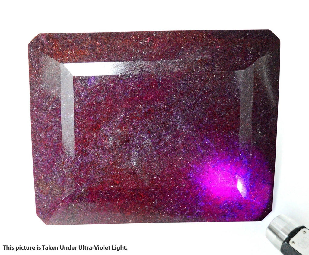 RARE 6.94 Kilo Natural HUGE Red Ruby Museum Grade Octagon Cut Loose Gemstone