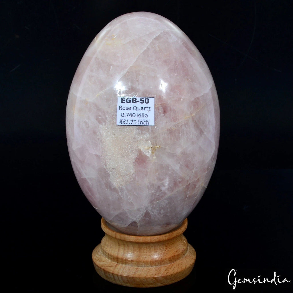3700 Cts Natural Pink Rose Quartz Egg Shape Crystal Mineral Mineral Huge Cab Gem