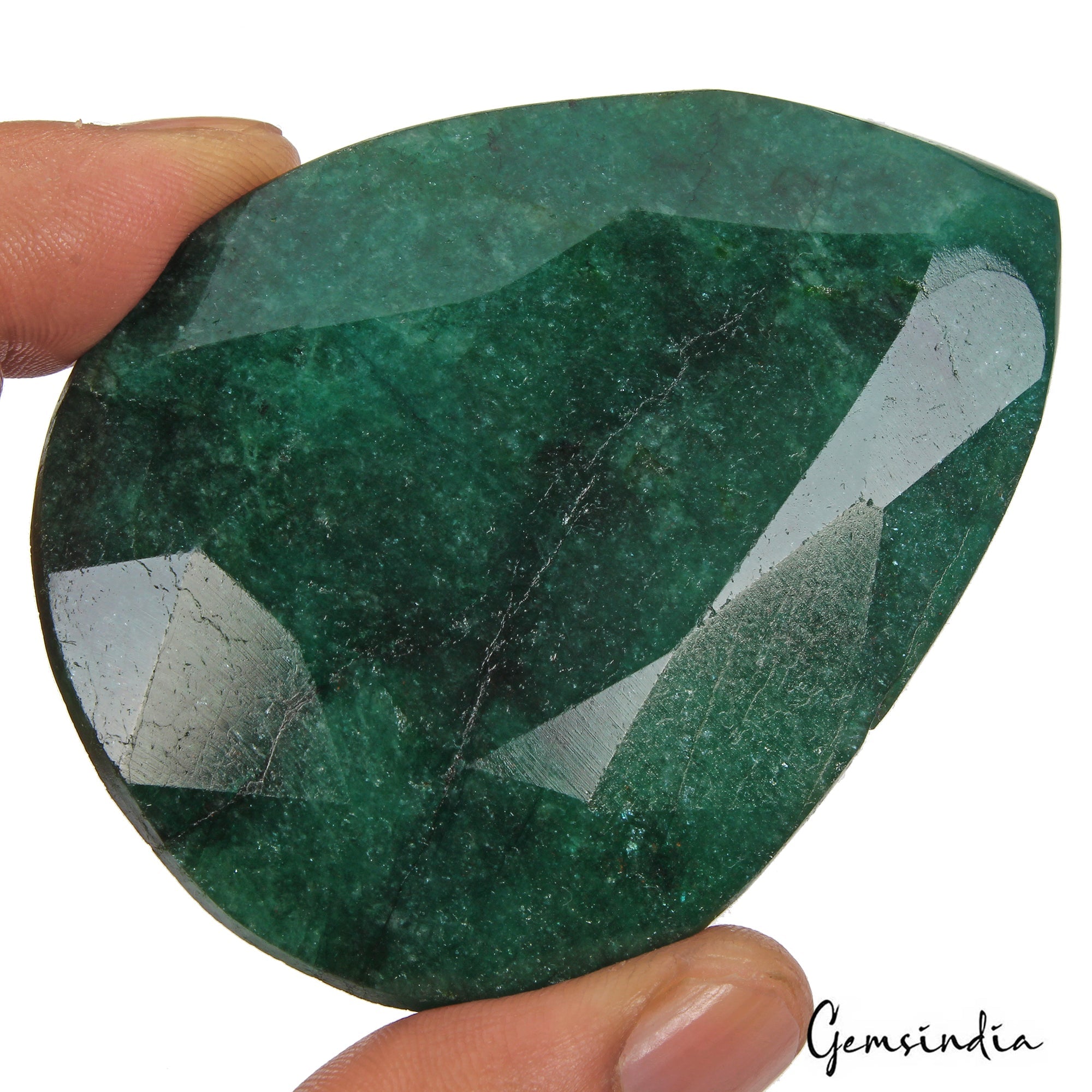 570 Ct Natural Dark Green Brazilian Emerald Pear Faceted Cut Earth Mined Gems