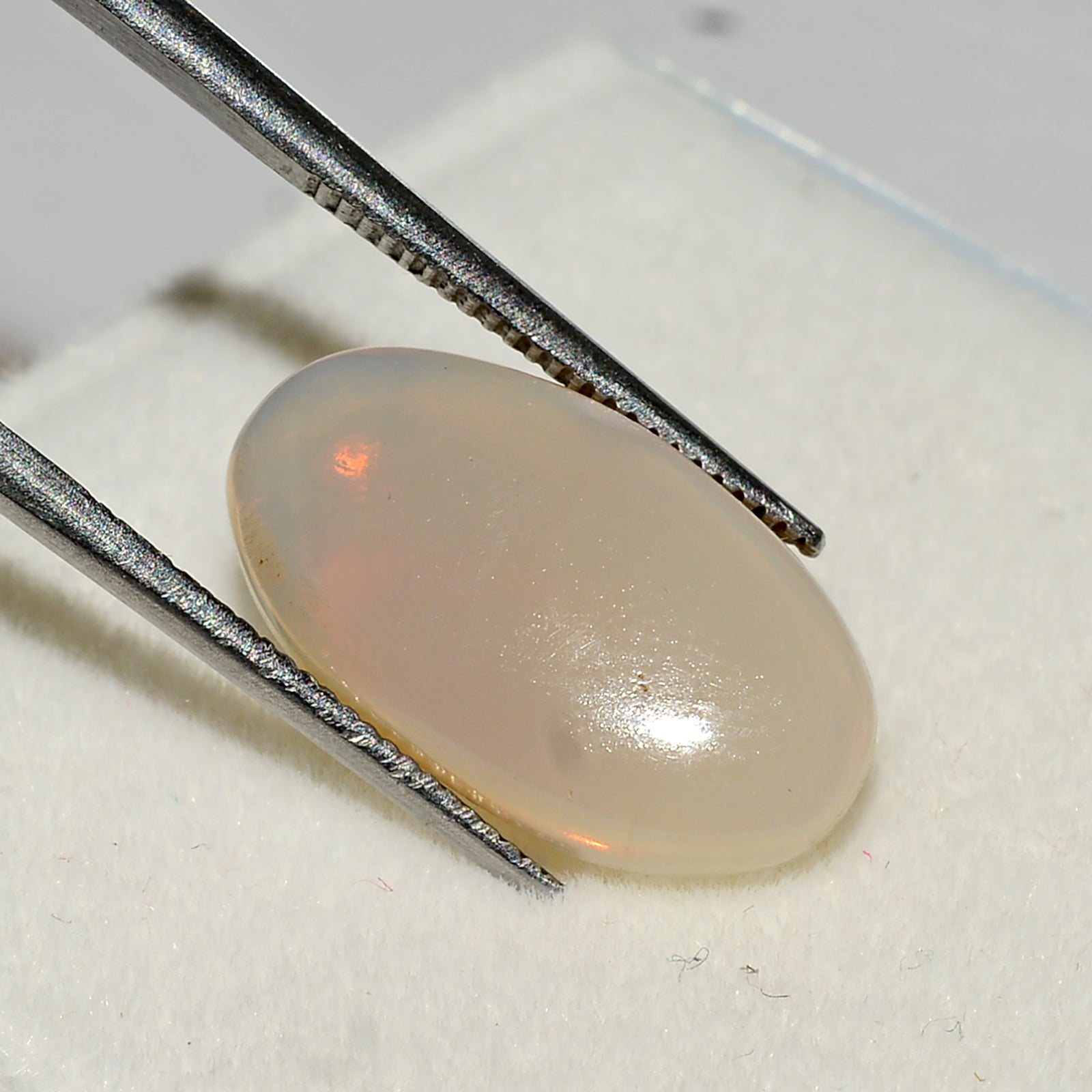 Natural White Fire Opal Australian Untreated 4.30 Cts Certified Loose Gemstone