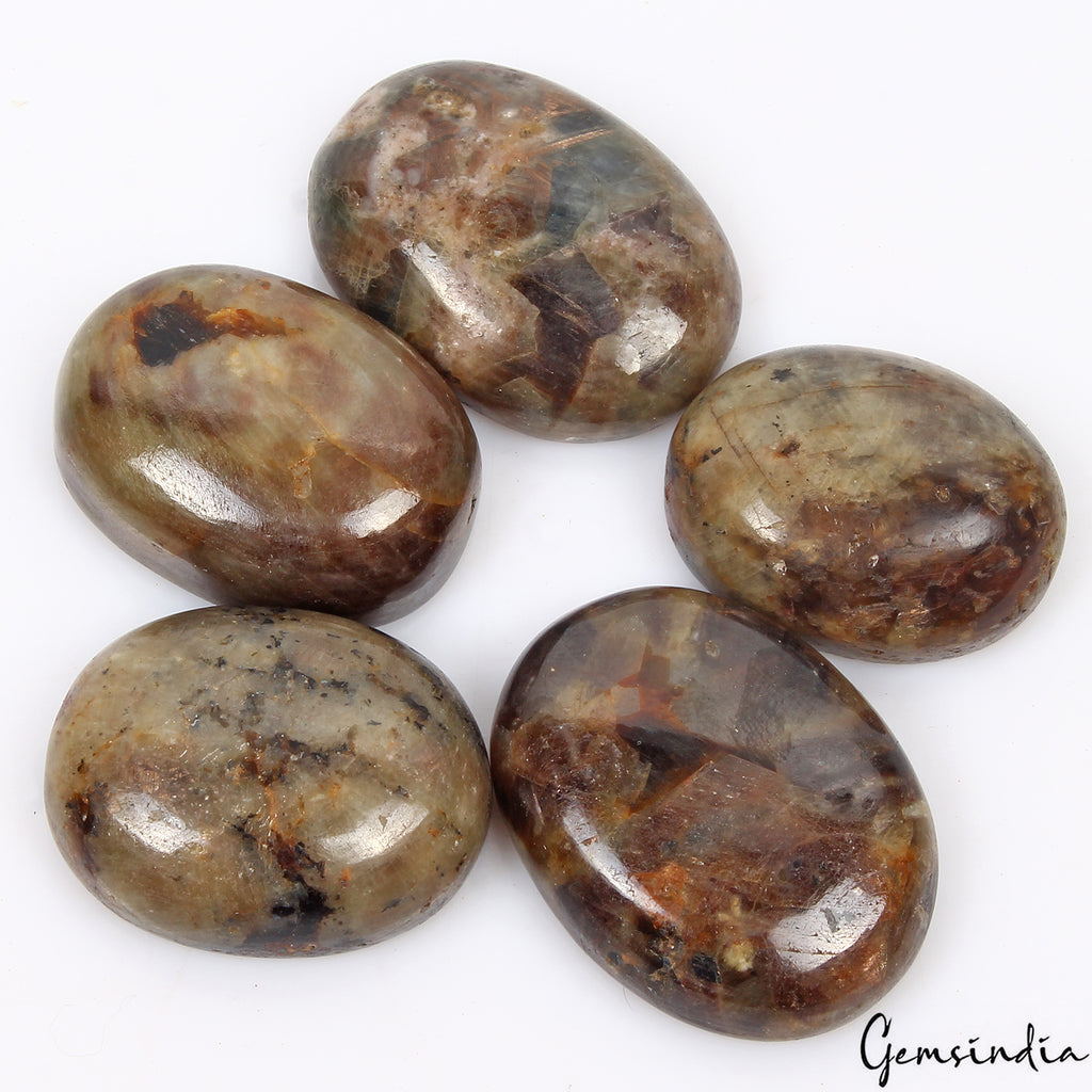Sapphire Lot, Cabochon, Oval Cabochon, Untreated — 5 Pieces, 33mm to 40mm, 770 Ct