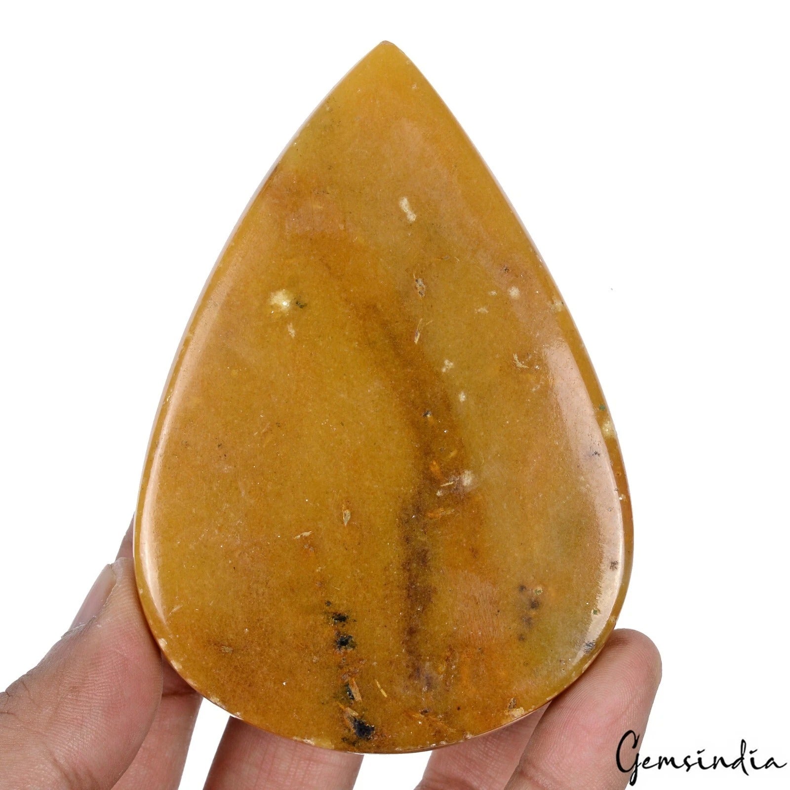 1800 Cts Natural Untreated Yellow Aventurine Pear Cab Loose Huge Size Gemstone