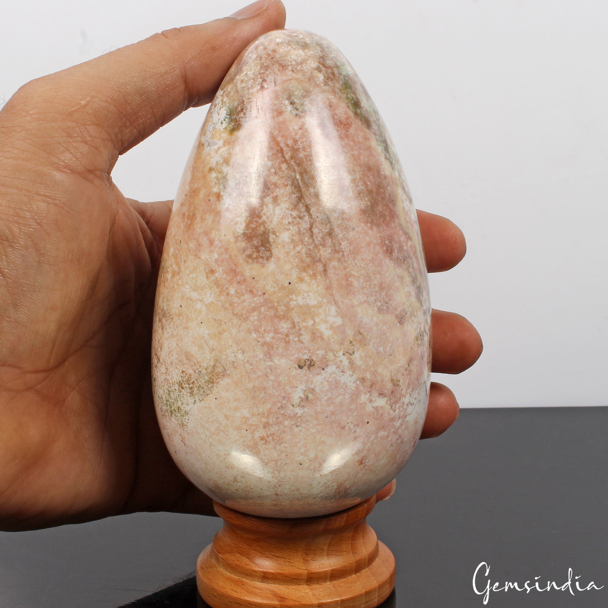 3940 Cts Natural Untreated Moss Agate Egg Shape Crystal Healing Mineral Gem~4.6"