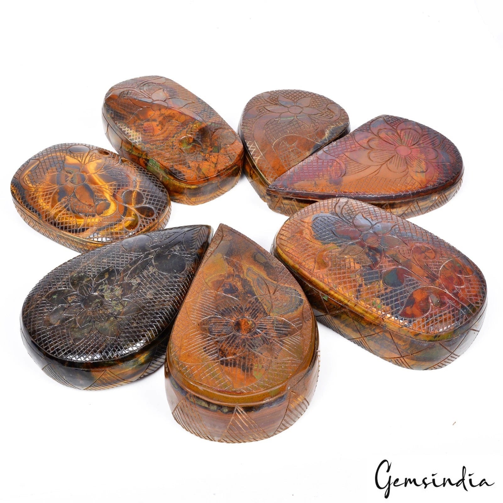 4 Kg Natural Tiger Eye African Moghul Hand Carving Huge Gemstones Wholesale Lot