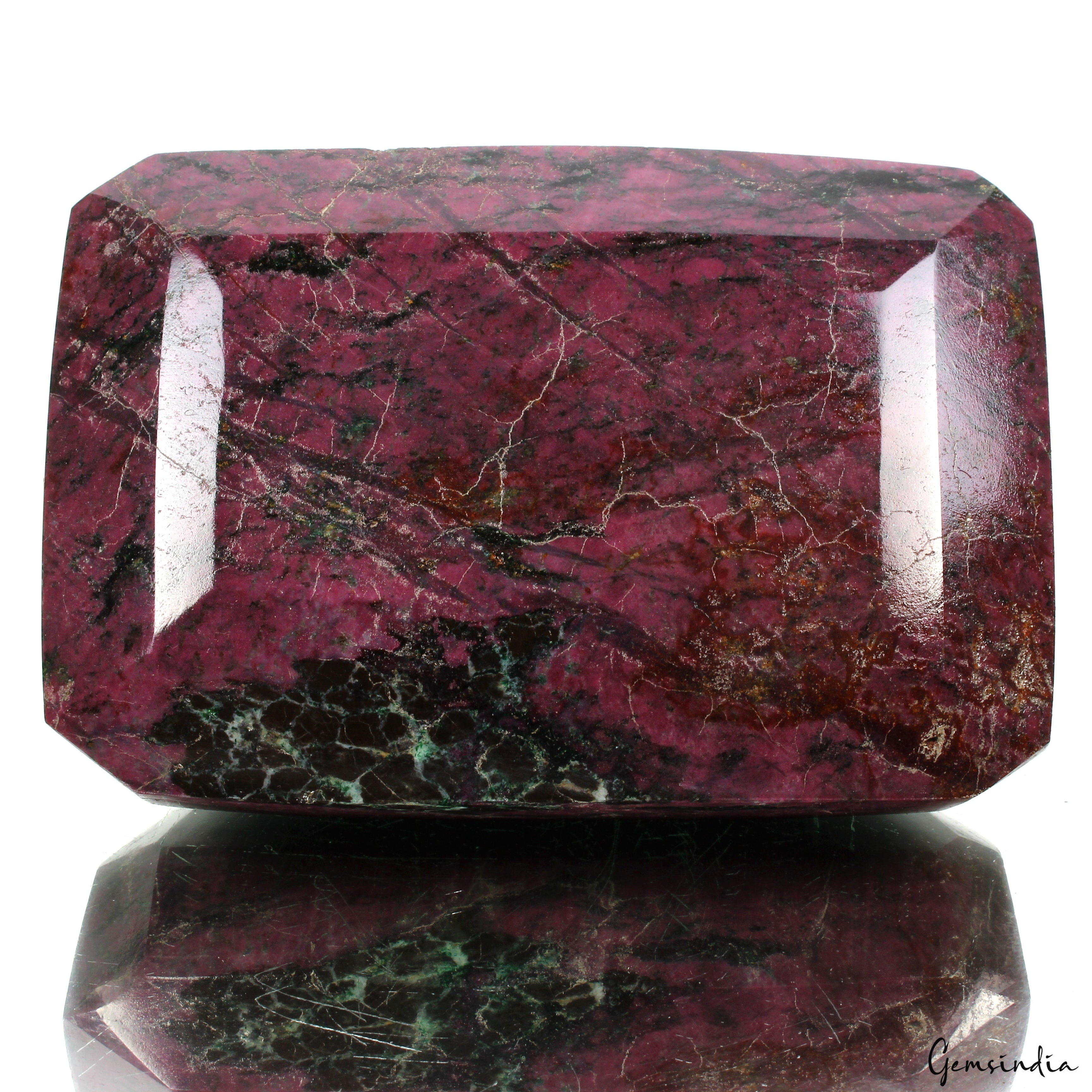3.1 Kilo Natural Untreated Dark Red Ruby Octagon Cut Loose Museum Size Gemstone