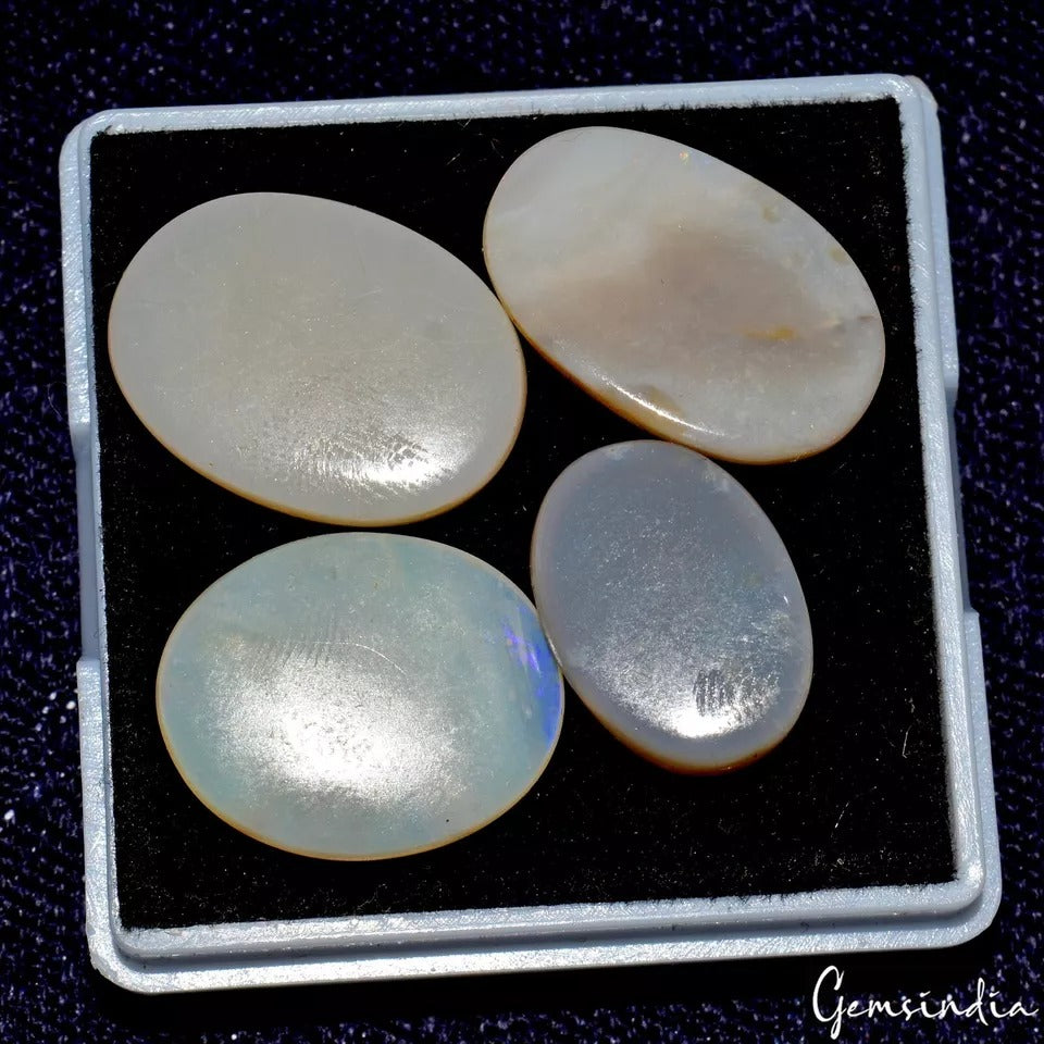 Opal Cabochon, White — 15mm to 19mm, 28.40 Ct, Australia