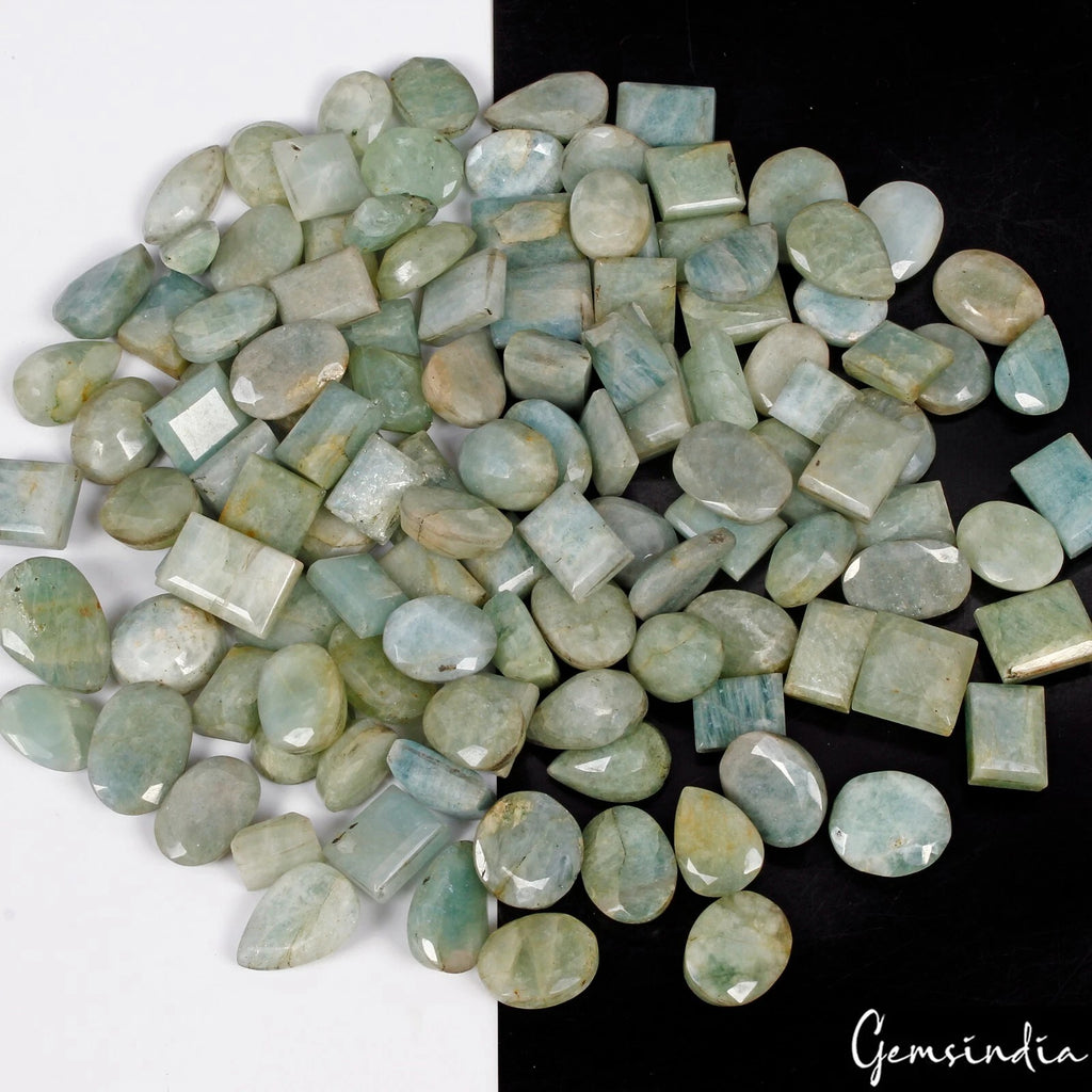 Green Beryl Lot, Loose Gemstone, Untreated — 120 Pieces, 12mm to 24mm, 1800 Ct, Brazil