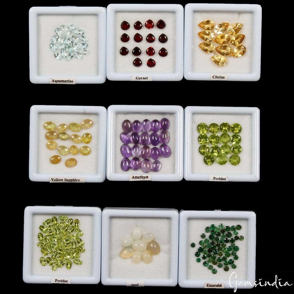 200Pcs Estate Genuine Semi Precious Loose Mix Cut Multi Gemstones Lot Collection