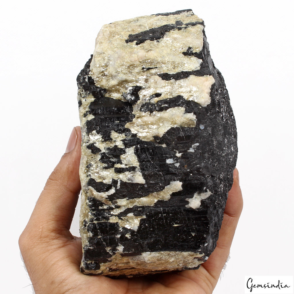 Massive Black Tourmaline w/Feldspar Erongo Mountain Namibia Specimen Rough 1.6Kg