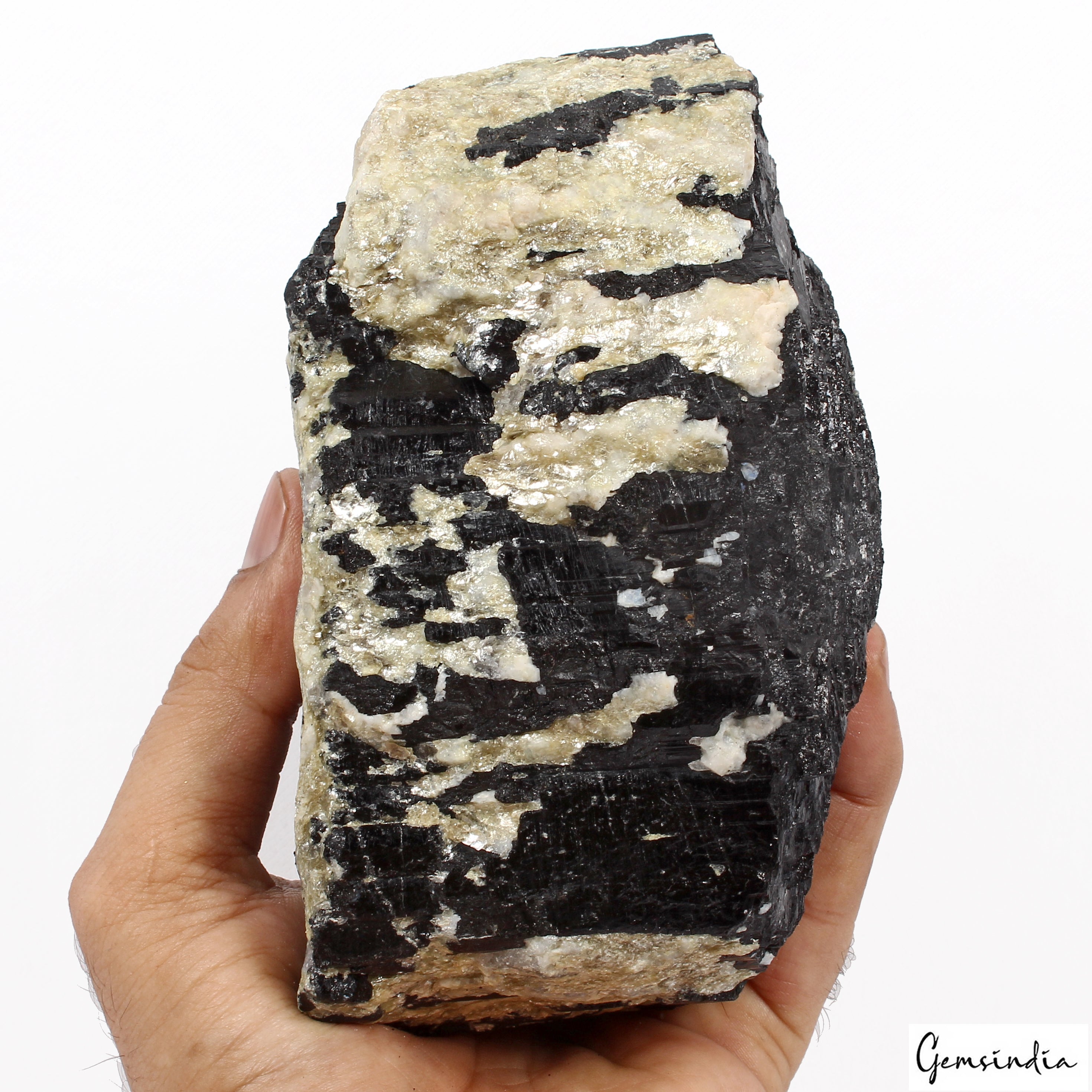 Massive Black Tourmaline w/Feldspar Erongo Mountain Namibia Specimen Rough 1.6Kg