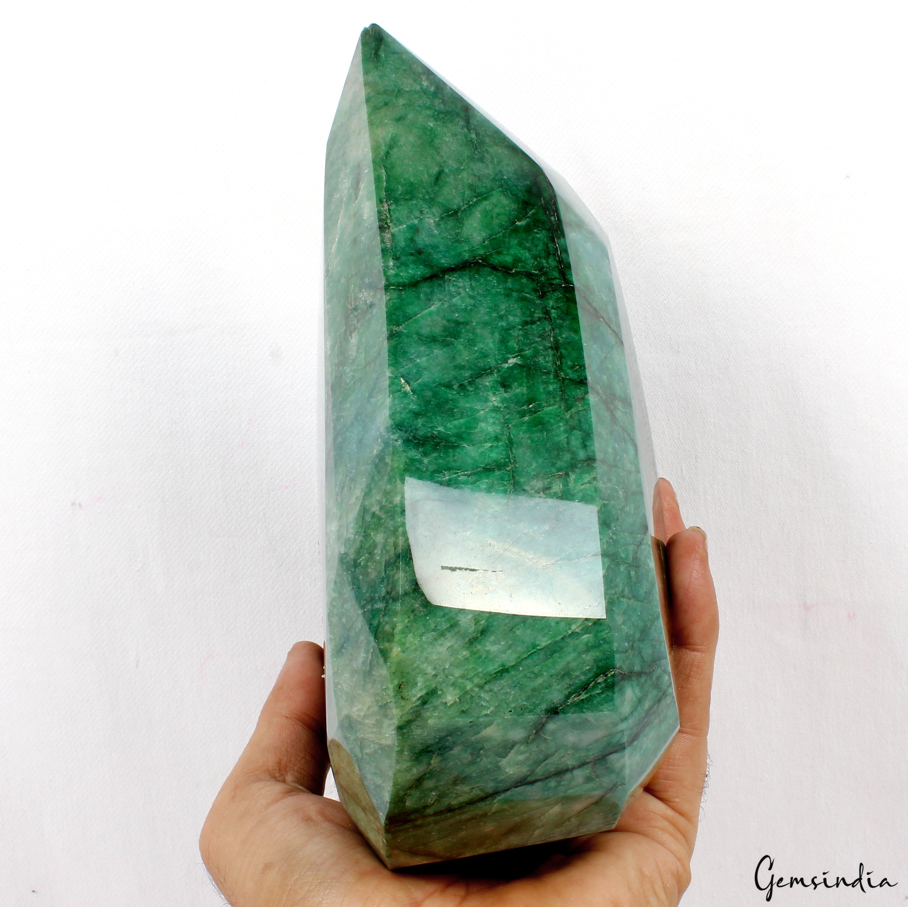 Biggest 3.1 Kilo Natural BrazilianGreen Emerald Pear Faceted Huge Size Gemstone
