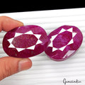 Natural Pink Red Oval Cut Faceted Beryl Bixbite Earth Mined 700 Ct Gems Lot 2 Pc