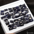 50 PCS NATURAL BLUE SAPPHIRE LOT 7X5MM BAGUETTE CUT GEMSTONES LOT FOR JEWELRY