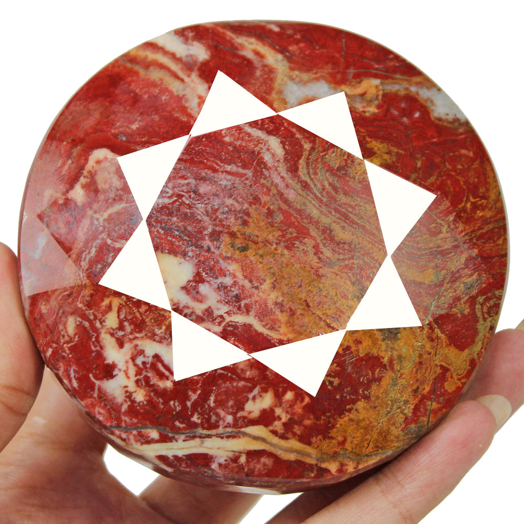 3000 Cts Natural Untreated Red Jasper Round Faceted Huge Loose Museum Size Gem
