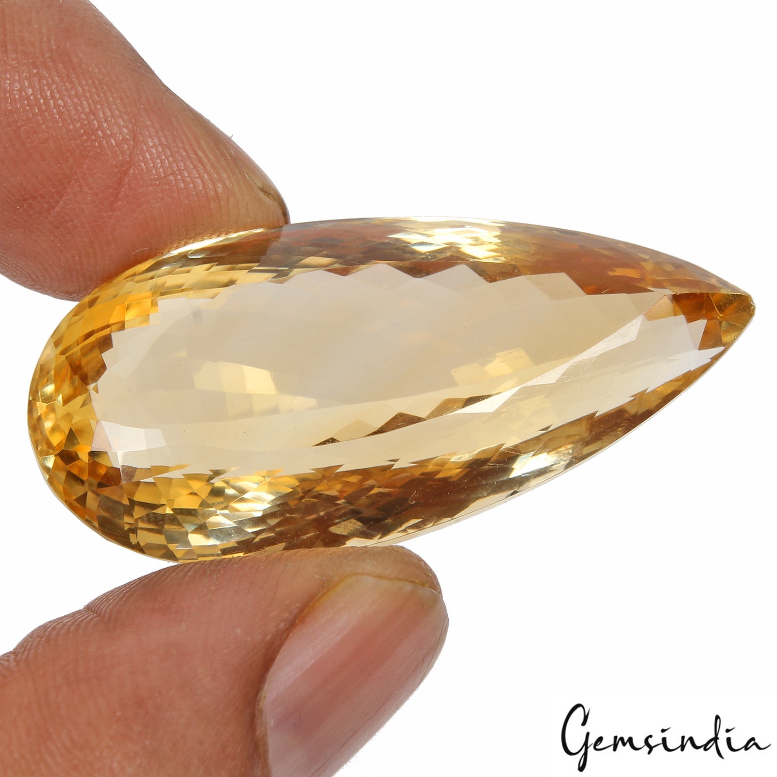VVS 83.20 Ct Natural Citrine AAA Untreated Huge Faceted Pear Cut Loose Gemstone