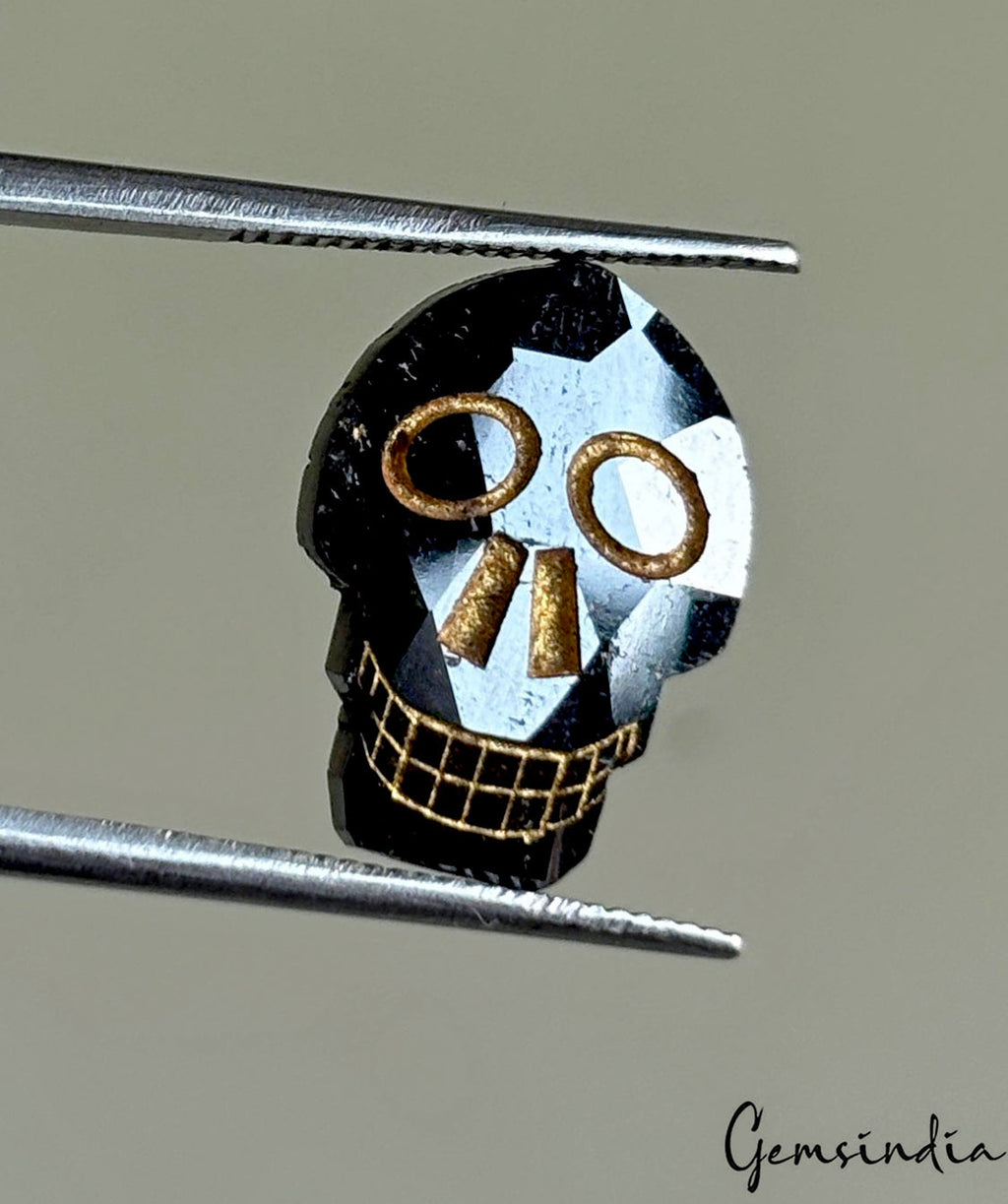 4.00ct Rare Skull Head Shape Fancy Black 100% Natural Earth Mined Loose Diamonds