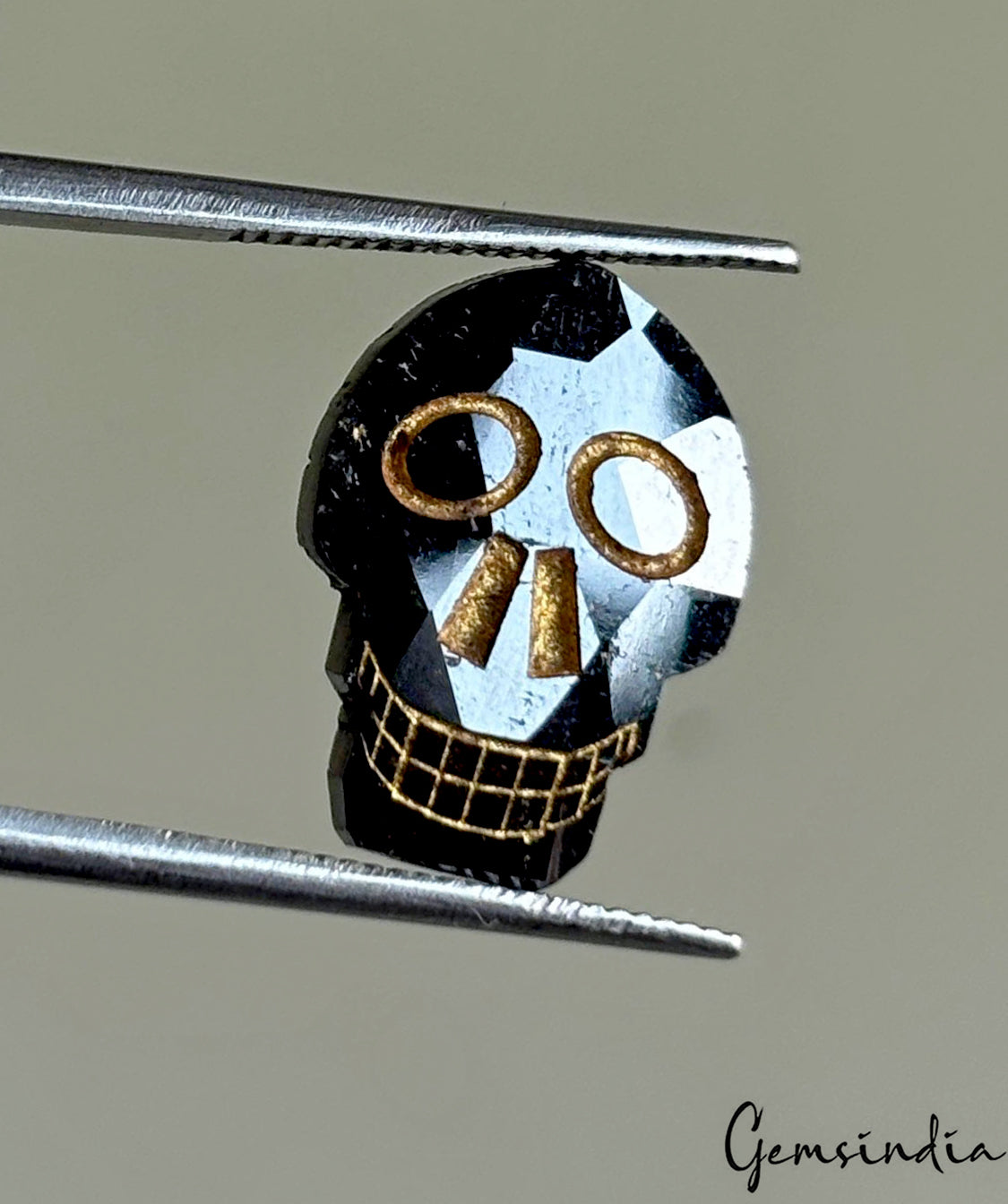 4.00ct Rare Skull Head Shape Fancy Black 100% Natural Earth Mined Loose Diamonds