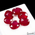 Premium 30.40 Ct Natural Blood Red Ruby Mix Cut Certified Gems Lot (6 Pcs) ~Excl