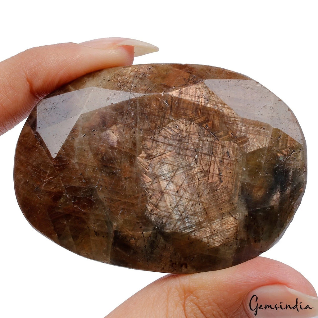 Sapphire Loose Gemstone, Untreated, Golden — 64x46x19 mm, 670 Ct, Madagascar