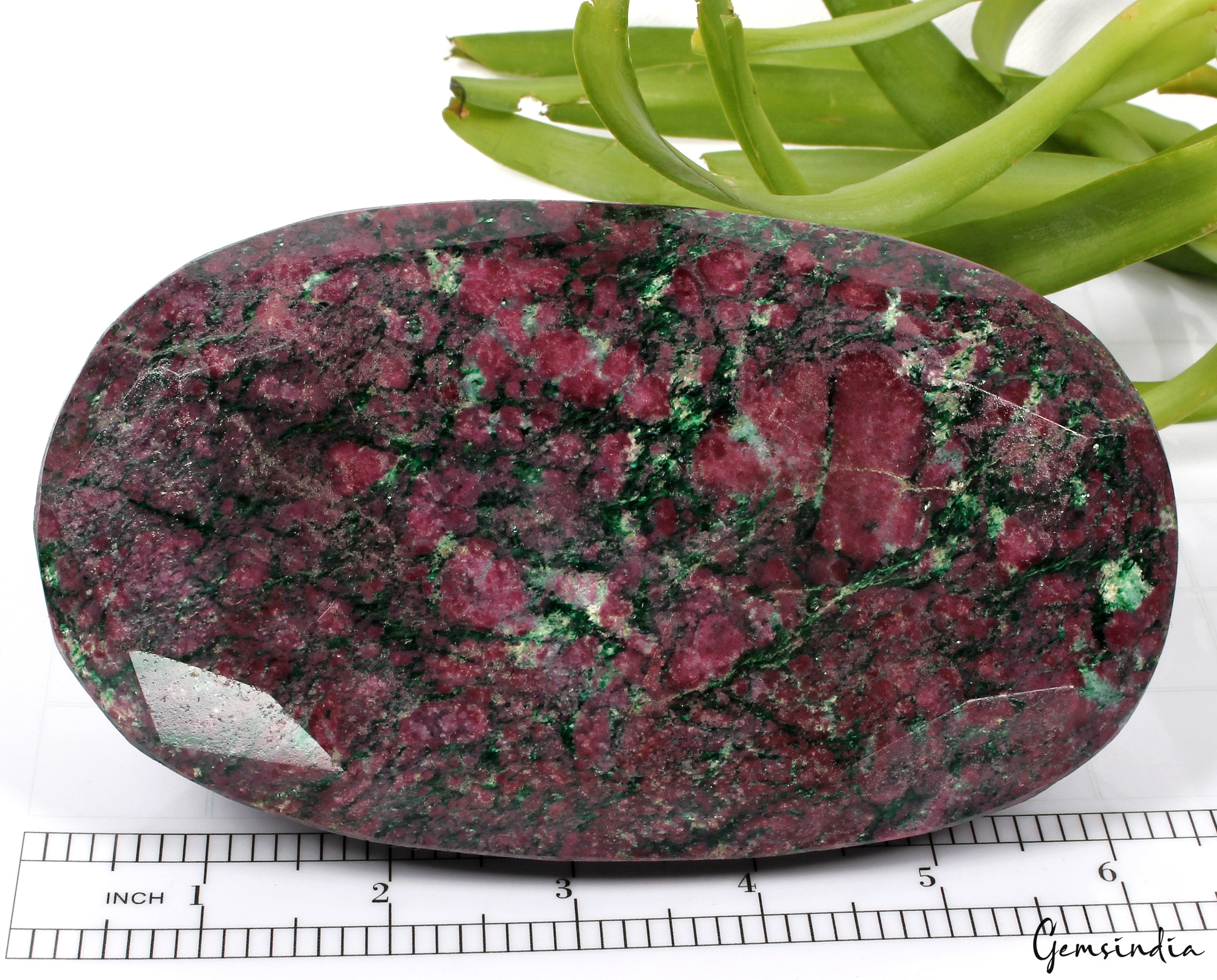 Large 1.4 Kg Natural Huge Green Red Ruby Zoisite Oval Faceted Untreated Gemstone