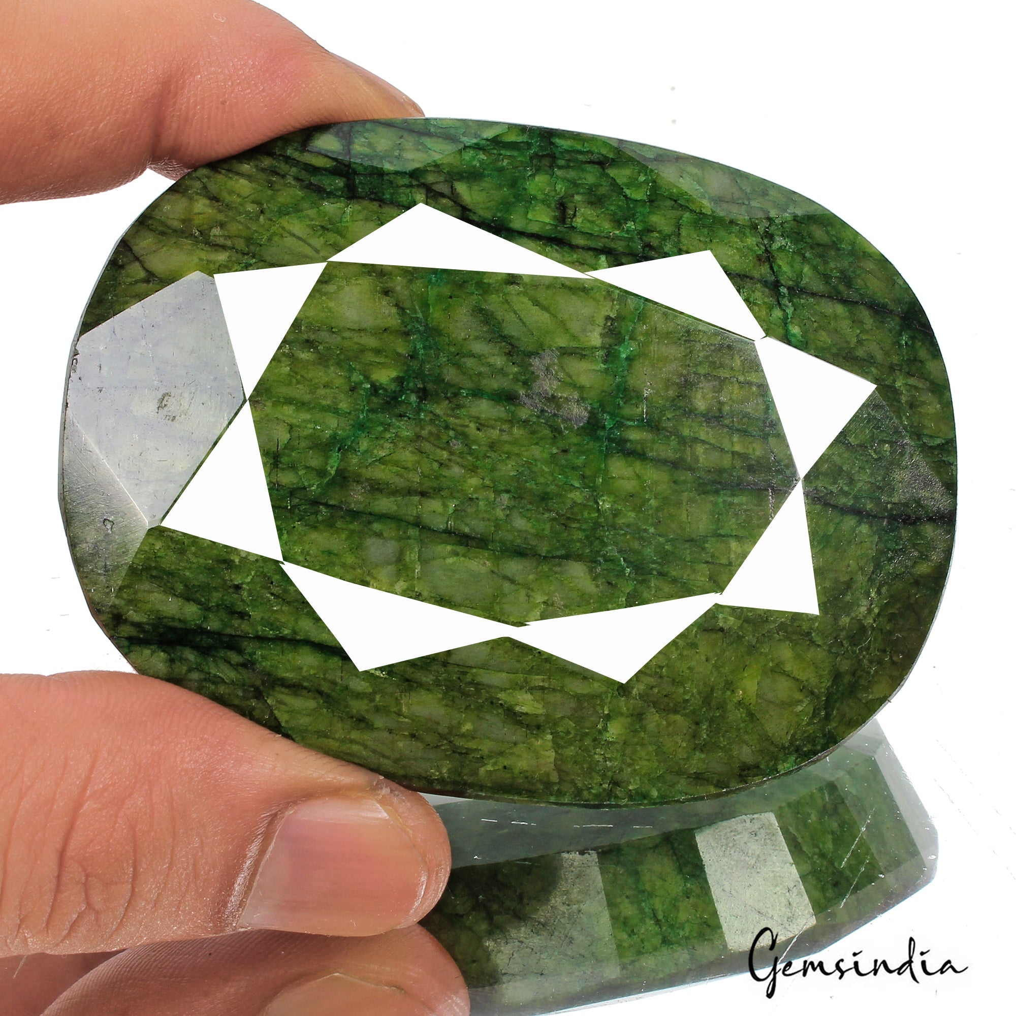740 Ct Natural Green Brazilian Emerald Oval Cut Faceted Earth Mined Huge Gems