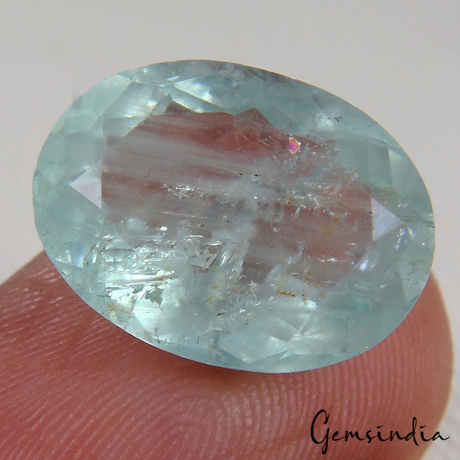Certified 5.80 Ct Natural Untreated Brazilian Blue Aquamarine Oval Cut Loose Gem