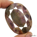 370 Ct Natural Untreated Ruby In Crystal Matrix Oval Cut Faceted Loose Gemstone