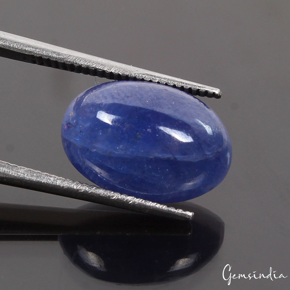 Violet Blue Tanzanite Cabochon, 6.90 Cts, Unheated Gemstone for Ring~ Certified