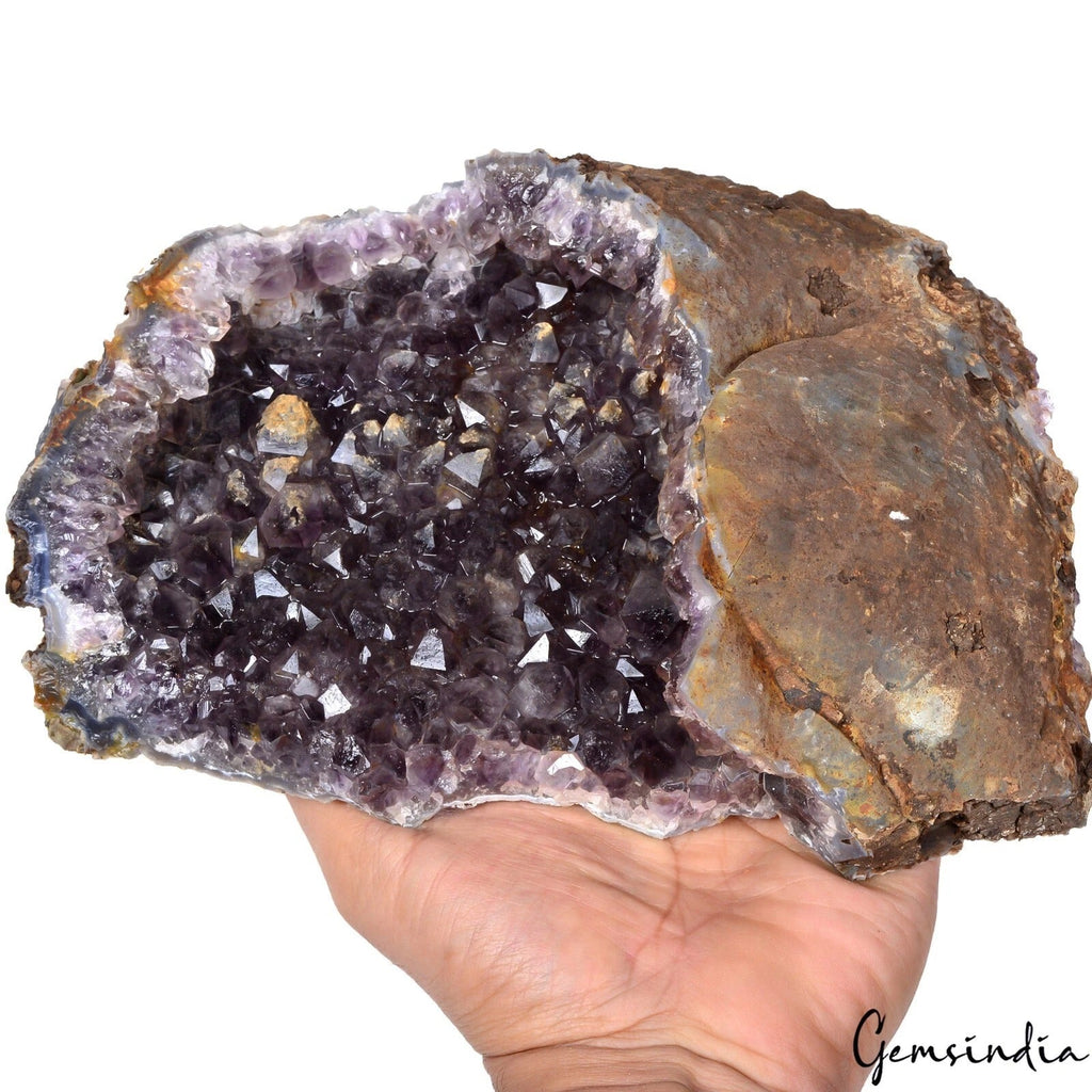9950 Ct Uruguay Amethyst Crystal Gemstone Geode Rough Large Deep Purple Specimen