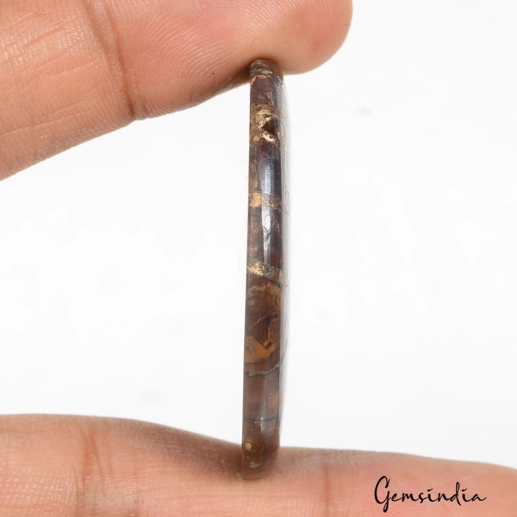 Septarian Loose Gemstone, Untreated, Bi-Color — 43 x 34 x 4mm, 58.50 Ct