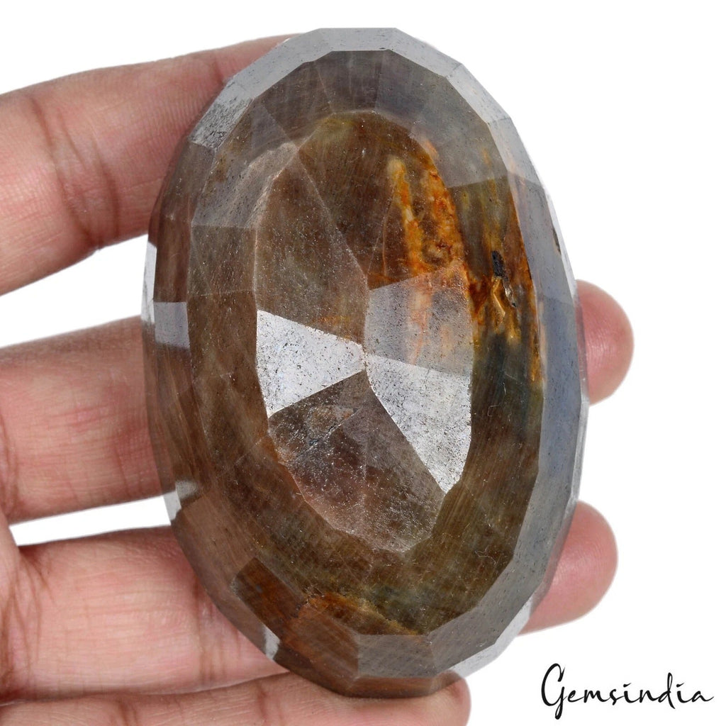 Certified 1640 Cts Natural Untreated Brown Blue Sapphire Oval Cut Huge Gemstone