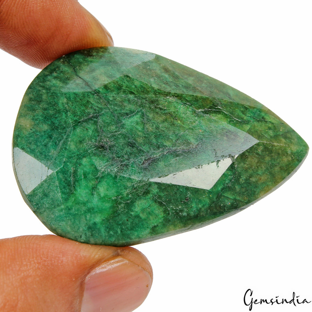 217 Ct Natural Green Emerald Pear Cut Loose Faceted Earth mined Gemstone, Brazil