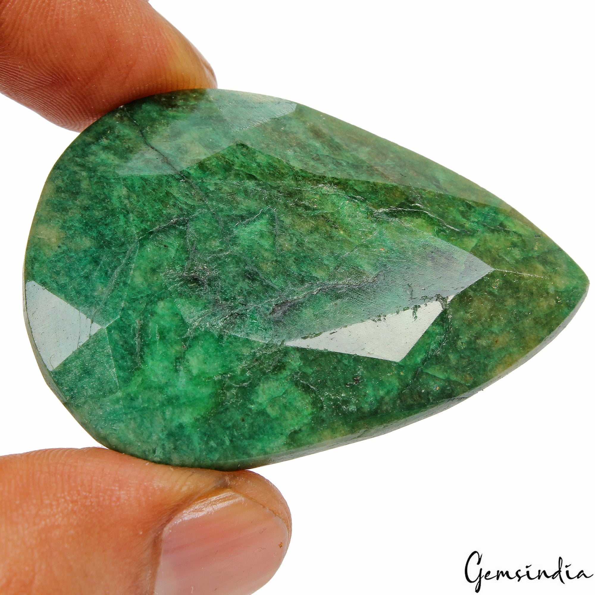 217 Ct Natural Green Emerald Pear Cut Loose Faceted Earth mined Gemstone, Brazil