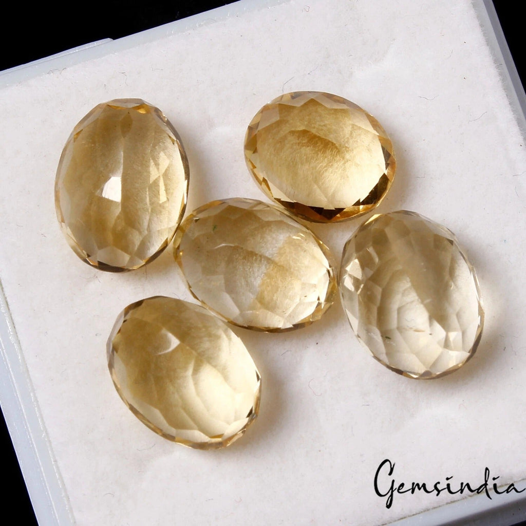 5 Pcs Natural Citrine 10-12mm Oval Cut Loose Sparkling AAA Gemstones~21.80 Cts