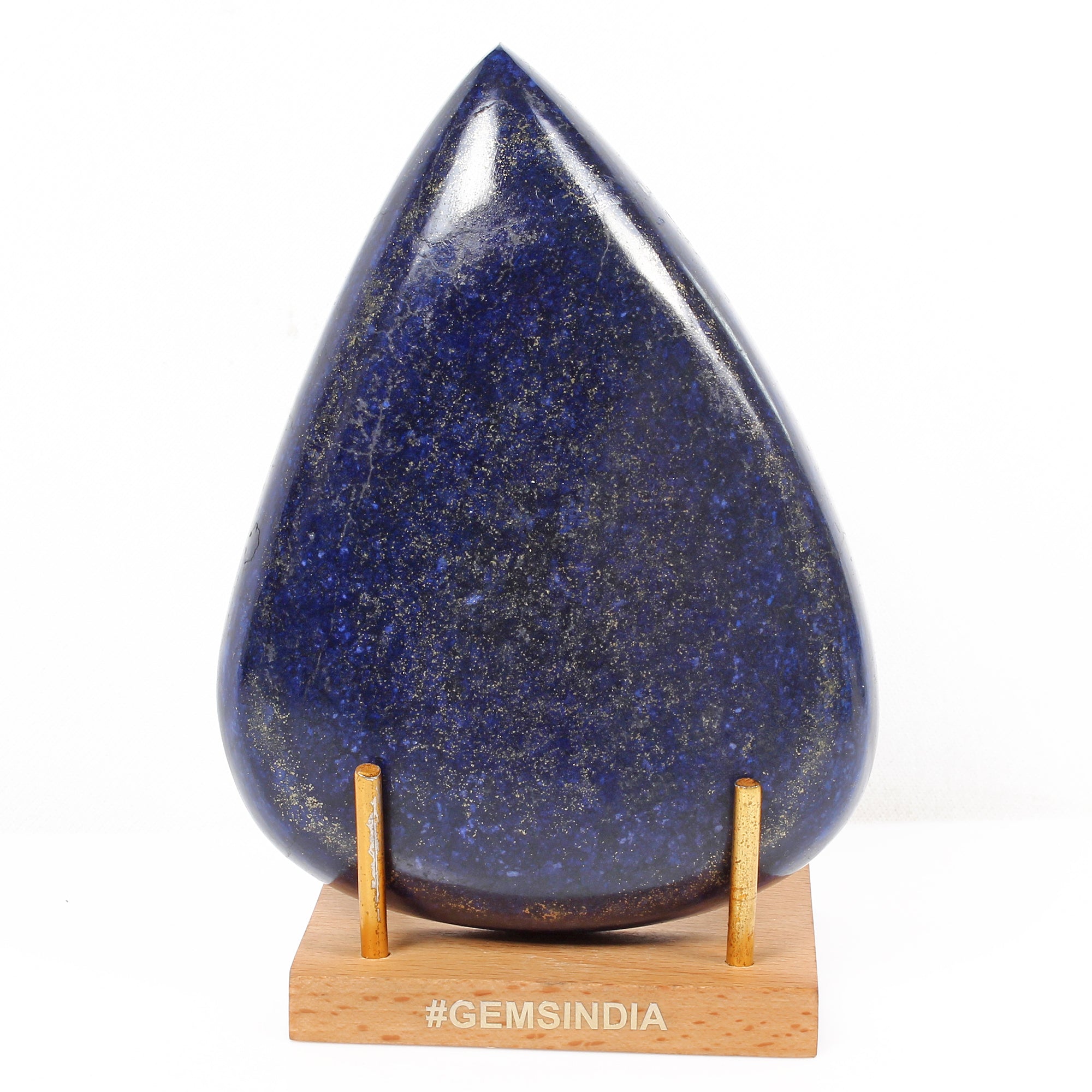 Museum Size 2700 Cts Natural Gold Pyrite Blue Lapis Lazuli Pear Loose Huge Gem
