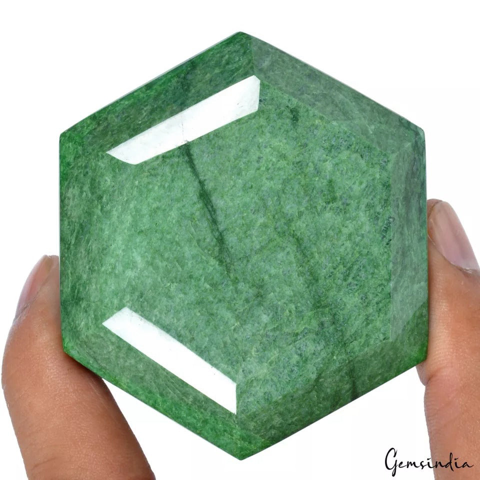 2400 Ct Natural Finest Green Emerald Huge Hexagon Cut Earth mined Huge Gemstone