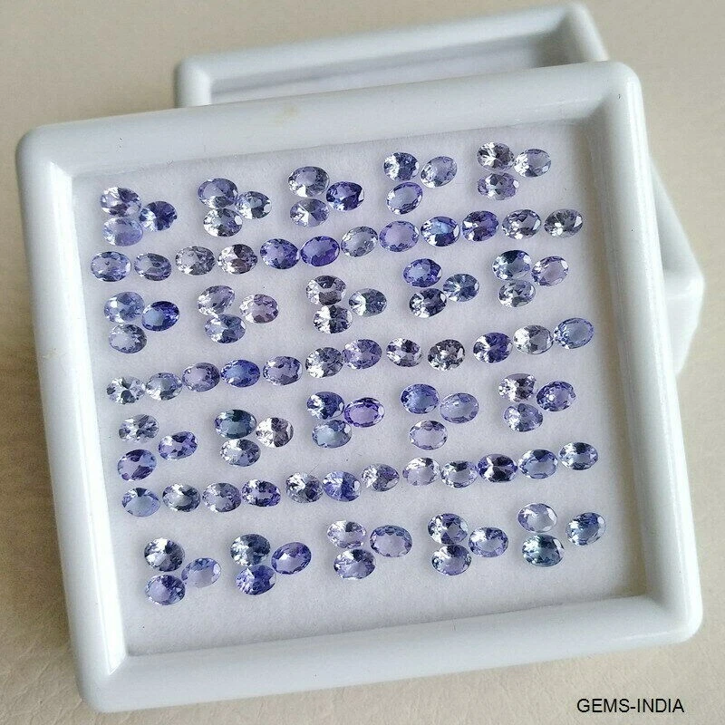 Tanzanite Lot, Loose Gemstone, Untreated, Blue — 96 Pieces, 4x3mm, 15.30 Ct