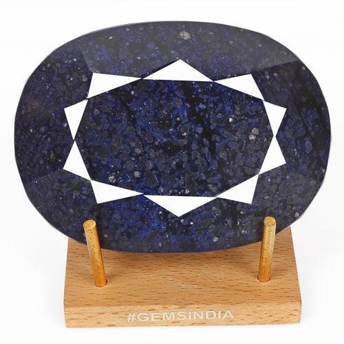 African Blue Sapphire Loose Gemstone, Color Enhanced — 104x76x45 mm, 3860 Ct, Africa