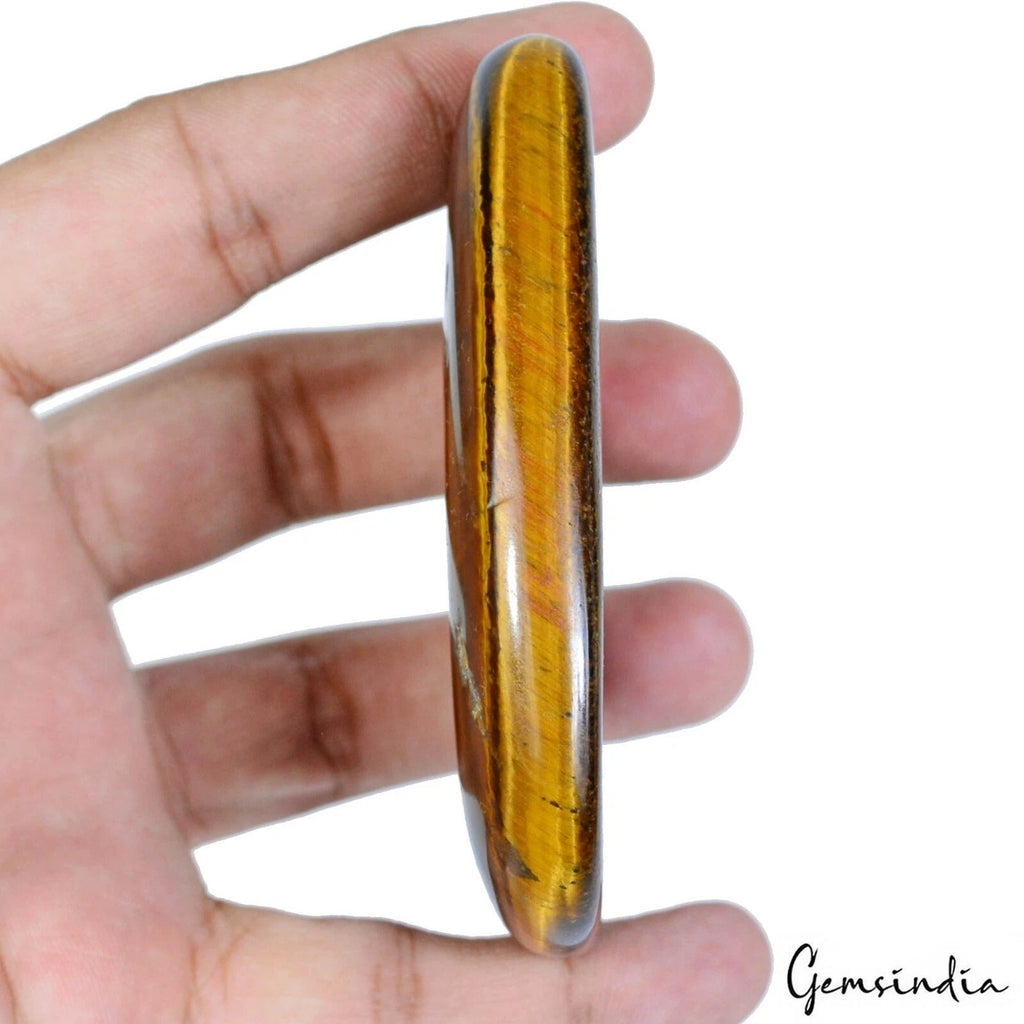 550 Cts Natural Untreated Dark Brown Iron Tiger Eye Pear Cab Loose Huge Size Gem