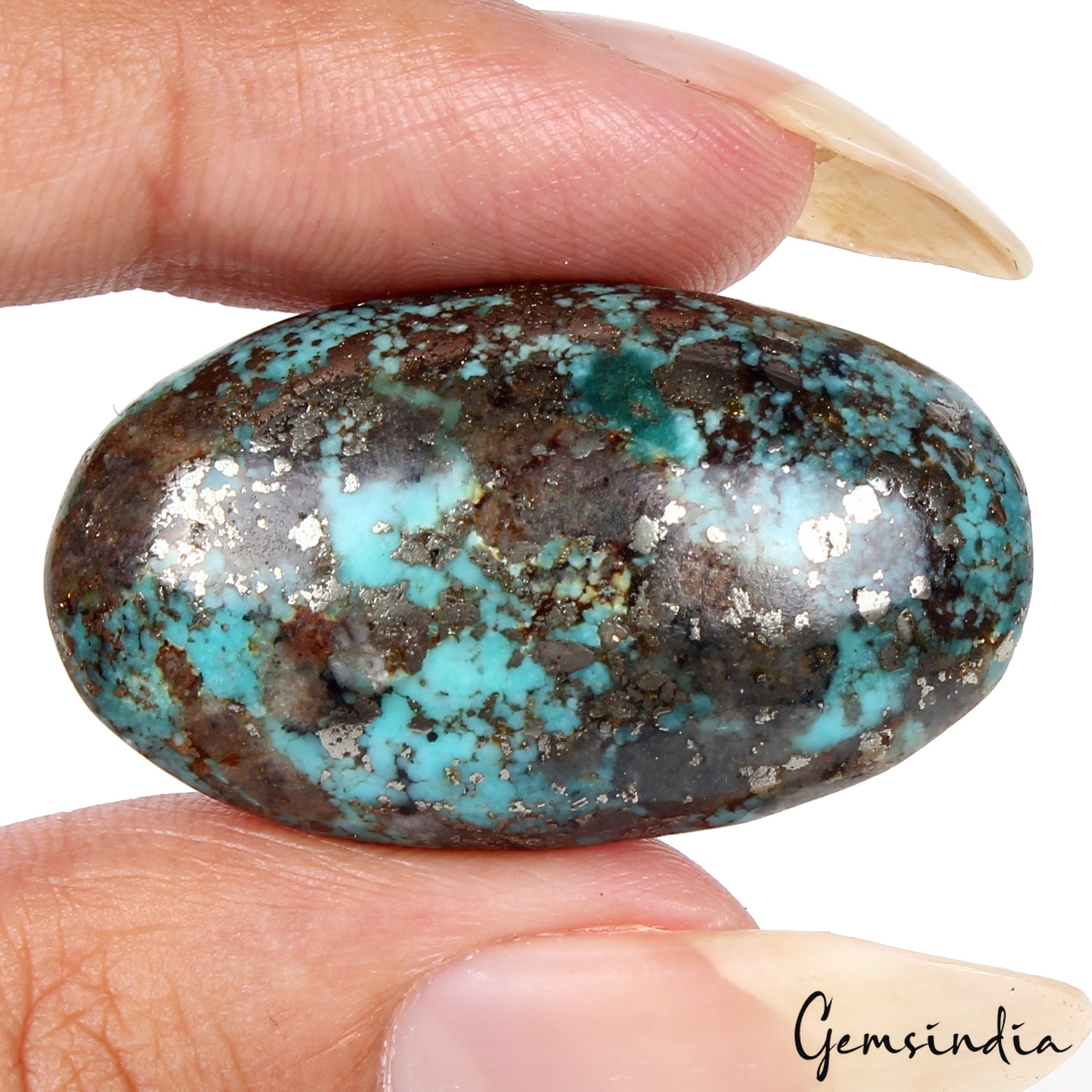 61.35Ct Certified Natural Turquoise(Firoza) Top Quality Loose Untreated Gemstone