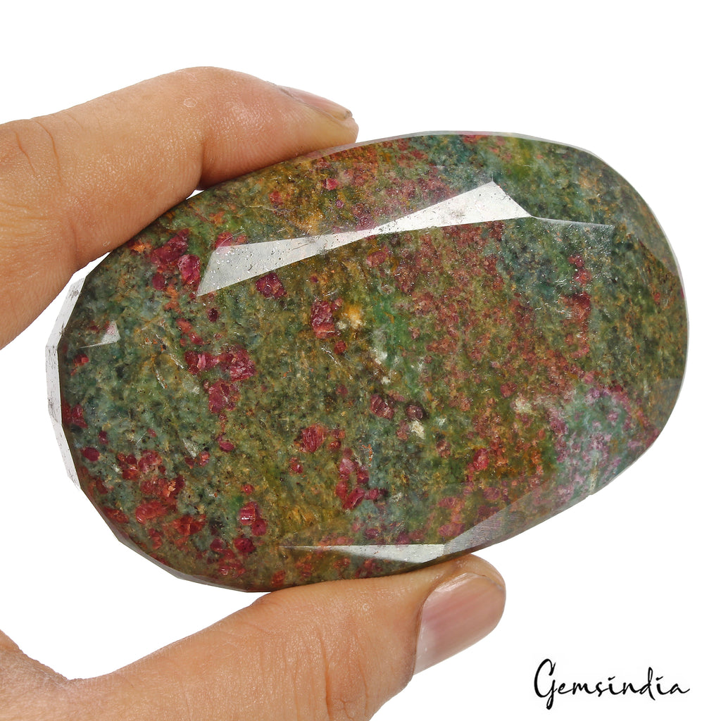 Ruby Kyanite Loose Gemstone, Untreated, Bi-Color — 84 x 54 x 33 mm, 1800 Ct, Madagascar
