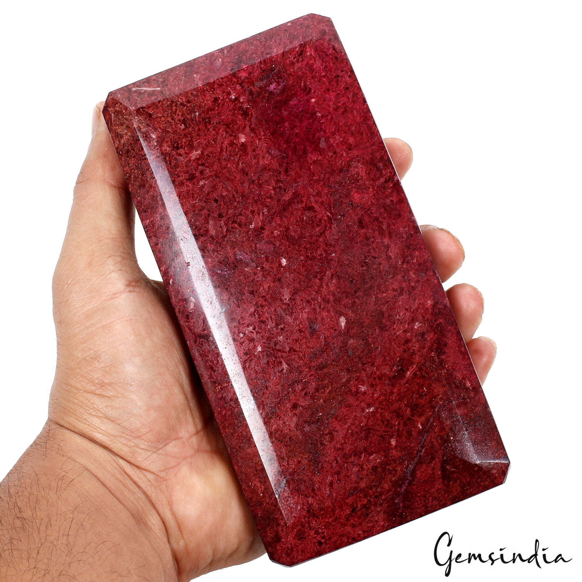 1.3 Kilo Natural Red Ruby Octagon Cut Huge Size Earth Mined Madagascar Gemstone