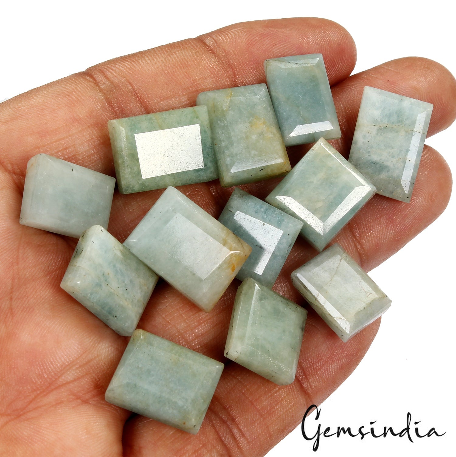 191.25 Ct Natural Untreated Green Beryl Aquamarine Baguette Cut Loose Gems 12 Pc