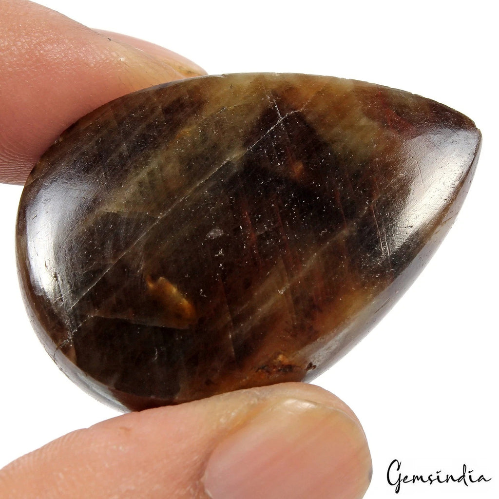 Sapphire Cabochon, Untreated, Brown — 41 x 28 x 21mm, 250.00 Ct