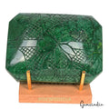 Certified 2590 Cts Natural Brazilian Green Emerald Octagon Cut Hand Carved Gems