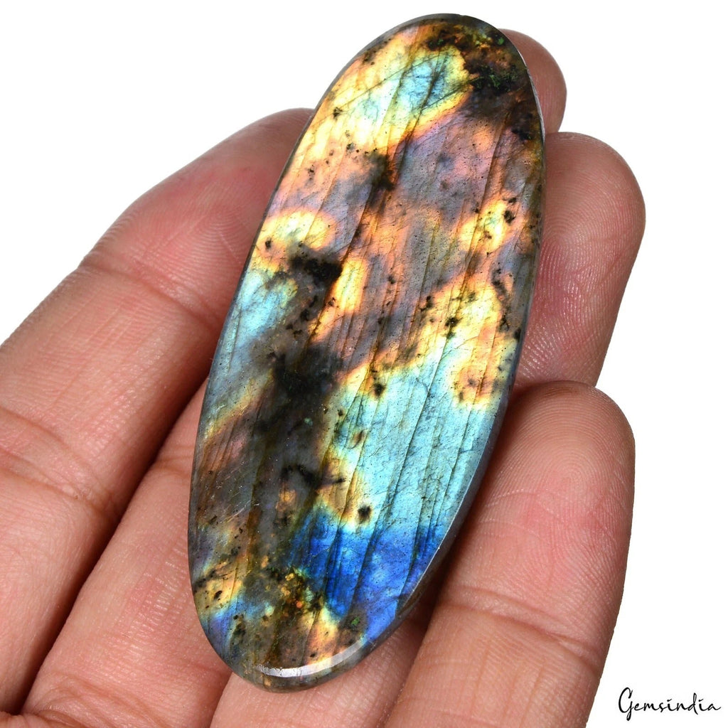 126.00 Ct Natural Multi Shine Labradorite Oval Cut Loose Gemstone For Jewelry