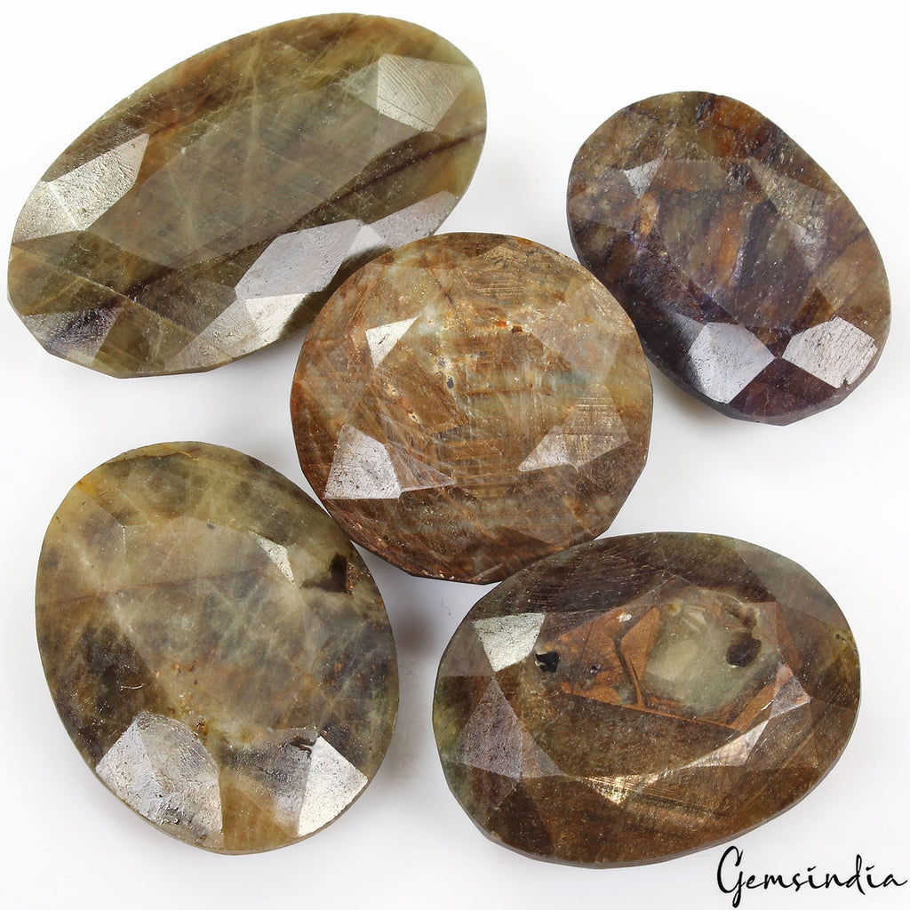 1500 Ct Natural Untreated Brown Golden Sapphire Mix Cut Faceted Loose Gemstones