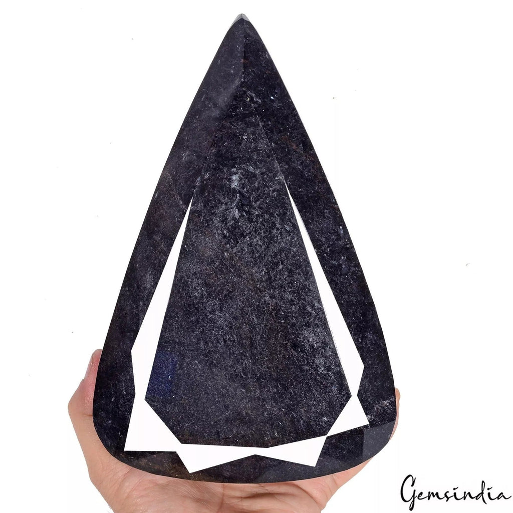 Large 3.9 Kilo Natural Blue Sapphire Pear Cut Loose Earth mined Faceted Gemstone