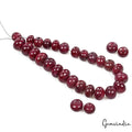Certified 700 Ct/30 Pcs Natural Nice Red Ruby Round Cab Drilled Bead For Jewelry