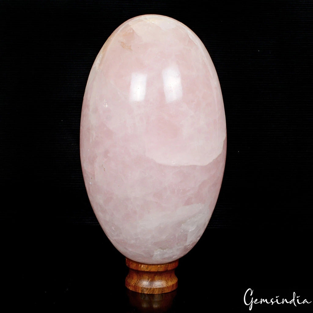 Large 4.5 in Natural Rose Quartz Stone Healing Metaphysical Meditation Lingam